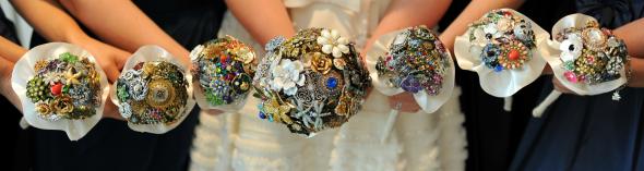 Brooch Bouquets - Bride & Bride