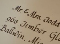 Caligraphy - How much? :  wedding Caligraphy 1