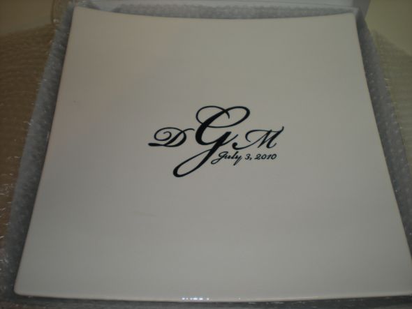 Unique Guestbook Alternatives? :  wedding guest book reception diy Signature Platter 1
