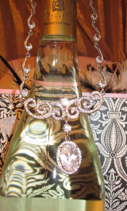 â™¥BIG BLING NECKLACE & EARRINGSâ™¥ MUST SEEâ™¥ :  wedding bling necklace earrings white jewelry 20110125 10