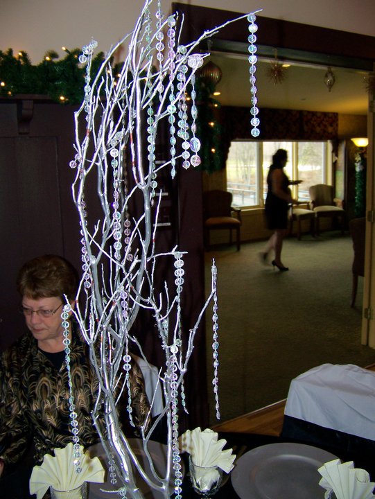 10 Manzanita Branches with hanging crystals attached 33 tall wedding 