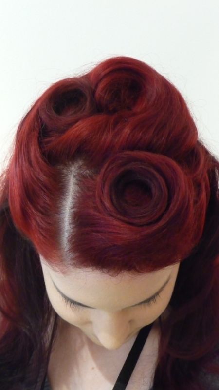 last hairtrial now perfect! pin-up inspired, with pics! :  wedding Oben