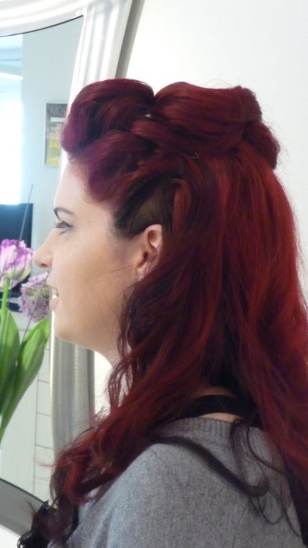 wedding Oben last hairtrial now perfect! pin-up inspired, with pics!