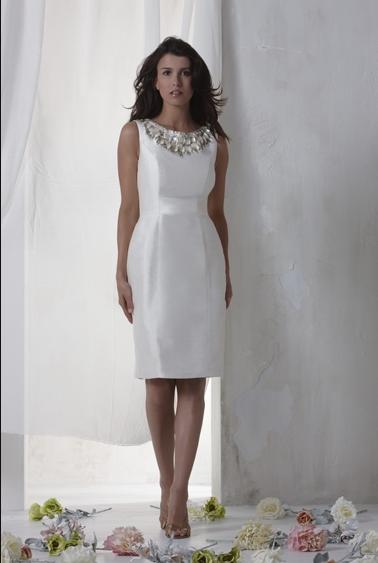 How to dress up a simple dress : wedding Justinalexanderjewelneck2