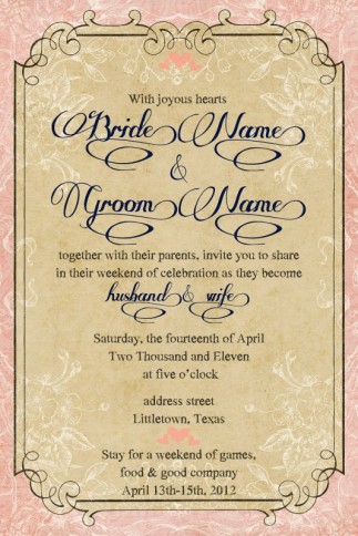 Is this invite suite too girly and fancy?? :  wedding invitations invitation suite paper invitation Official Anon Invite