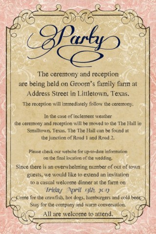 Is this invite suite too girly and fancy?? :  wedding invitations invitation suite paper invitation Official Anon Party