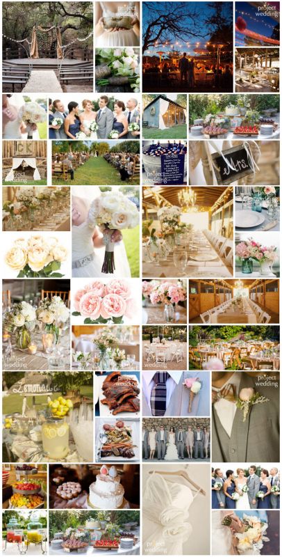 My dream wedding in a nutshell... :  wedding inspiration boards rustic chic romantic farm wedding Whole Wedding Board