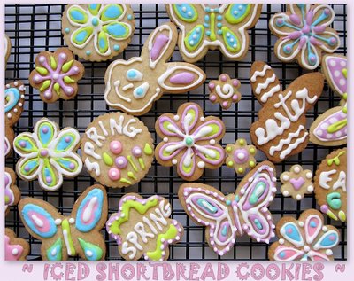 chocolate covered strawberries... :  wedding Easterspring Shortbread Iced Cookies5