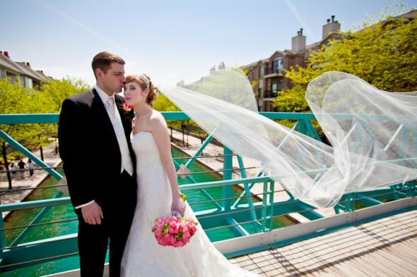 Gallery of the Day : wedding features Canal I Wore a Cathedral Veil for This! : wedding cathedral veil Canal