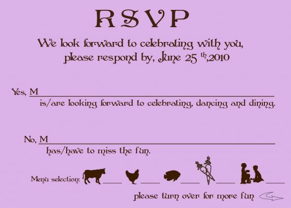rsvp wedding cards wording