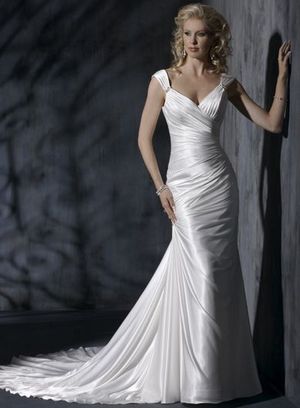 Share pics- Tip of the shoulder chiffon dresses :  wedding MSHilary