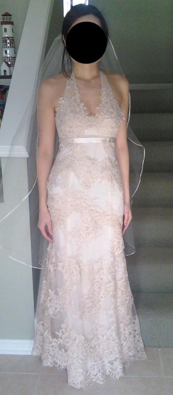 Is this veil too long? :  wedding Alyssa Dress No Face