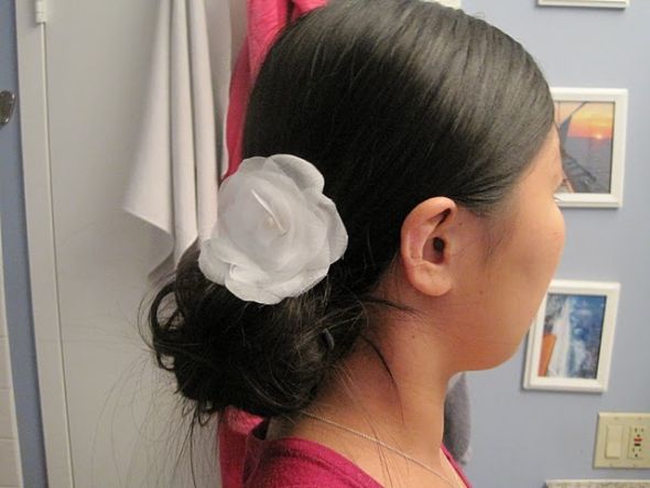 Off-White Silk Chiffon Hair Flower $20 : wedding hair flower Hair 7