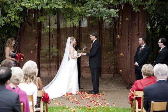 Ceremony Arbor w Ribbons Flowers wedding ceremony arbor santa barbara 