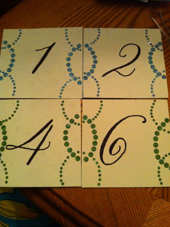 DIY Friday :  wedding diy features Photo 1 DIY Table number cards :  wedding table numbers diy Photo 1