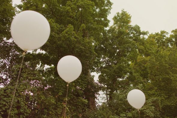 Giant round balloons worth it or waste of money wedding Veronica Dan