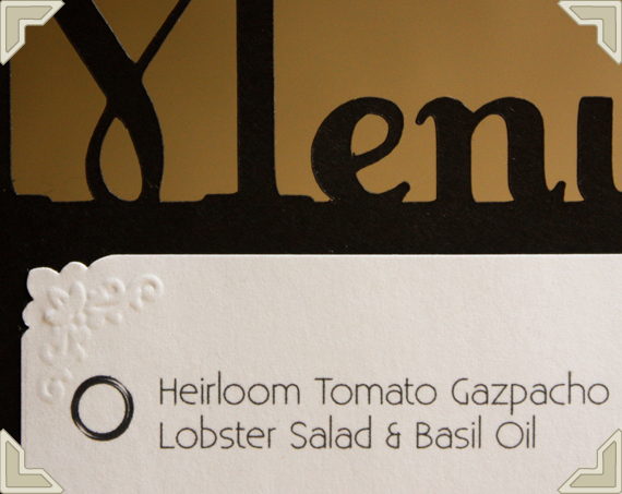 Show me your DIY menus!!! :  wedding Menu Corner
