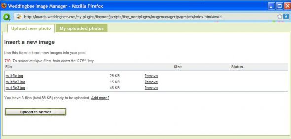 Please read re: photo uploads! :  wedding wb tips Multfile4a