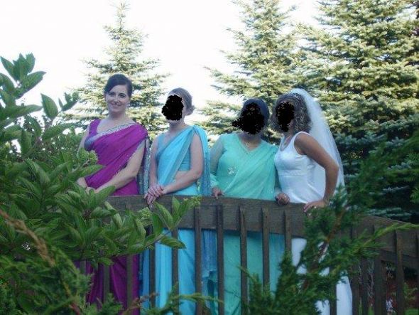 bridesmaid wedding sari