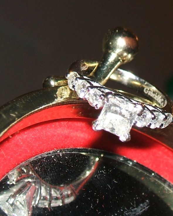 Anyone else have a princess cut? Show Me!!! : wedding rings Monkeys 021