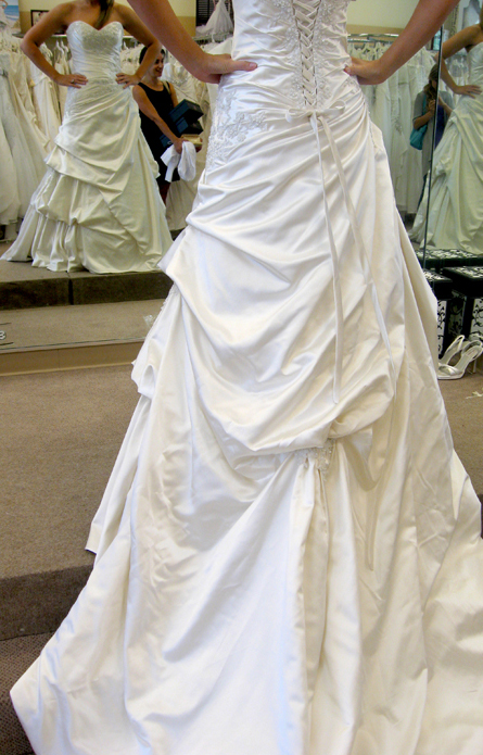 My bustle! :  wedding bustle maggie sottero allyssa dress IMG 6807
