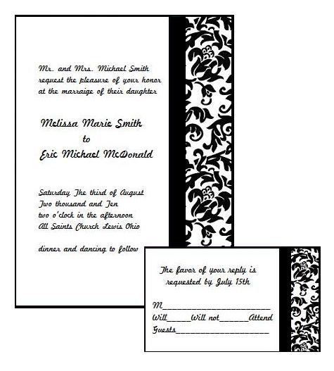Anything for your Black and White wedding items wedding damask black 
