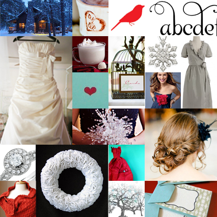 A December Wedding :  wedding december wedding inspiration winter lovebirds Inspirtion Board1
