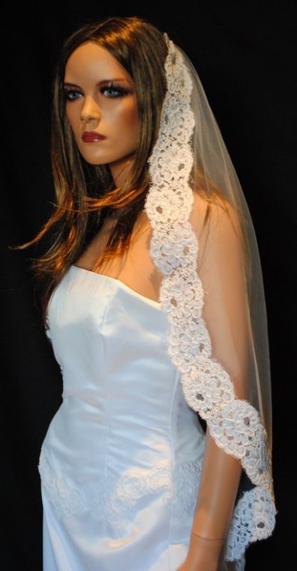 WTB Lace wedding veil wedding Alencon 