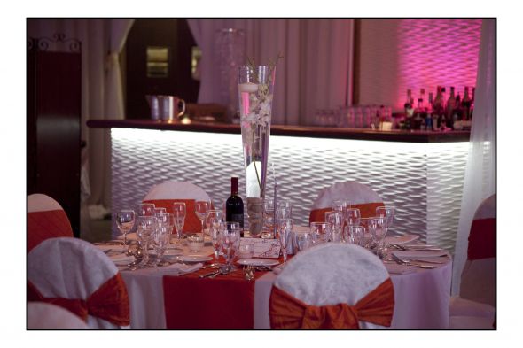 Anyone looking for Purple/Eggplant chair sashes and Table runners?? :  wedding diy reception decoration purple 5H MG 7092 2