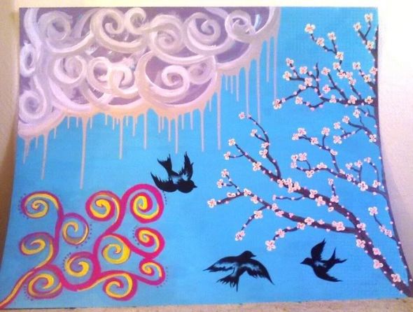 I absolutely LOVE art that has birds in it! :  wedding Aafd723e