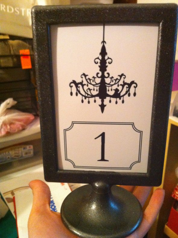 Use of Ikea's Tolsby Frame : wedding tolsby ikea table numbers Framenumber