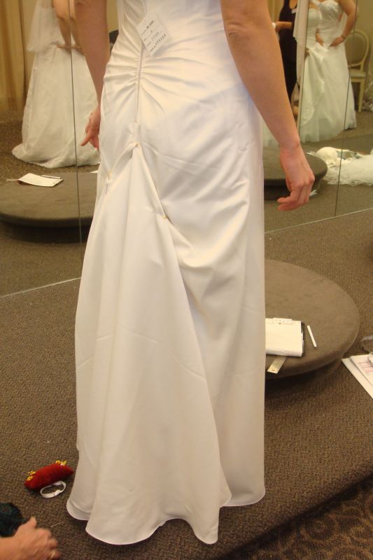Preview Dress from DB (#3050) Never Worn : wedding halter beading train ivory Bustle