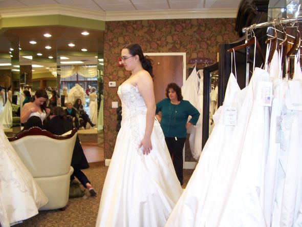 Wedding Dress Decision :  wedding wedding dress casablanca 1878 sophia tolli francesca decisions Mom And I 006