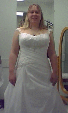 Finally .. First fitting (with pics!) :  wedding dress Front Small