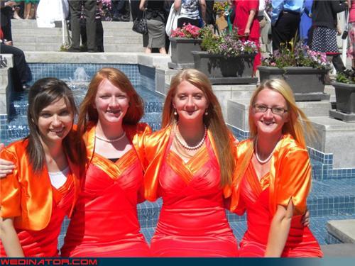 really?  really??? :  wedding matching wearing white Bridesmaids