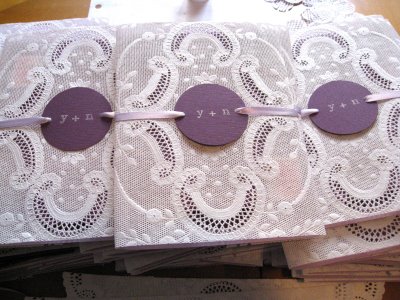 DIY invites -- how the heck do you attach this? :  wedding diy invitations Eyelet Inspired Doily Invitation Set