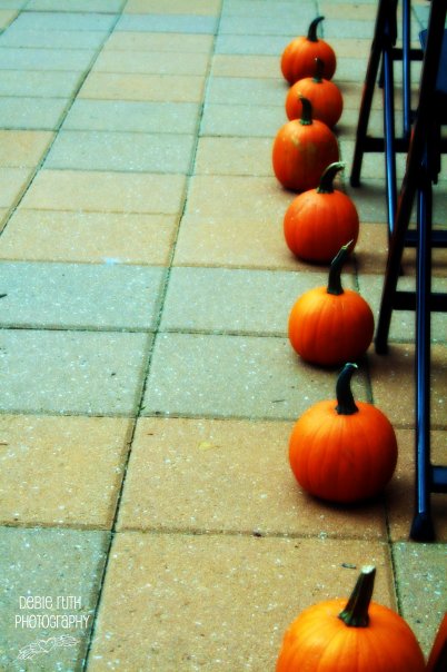 Fall Inspiration :  wedding Pumpkins On Aisle
