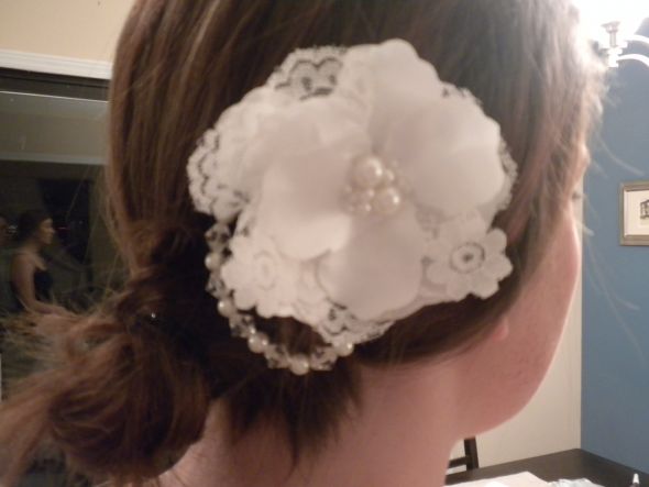 Hair flower - where did you get yours? :  wedding hair flower 47
