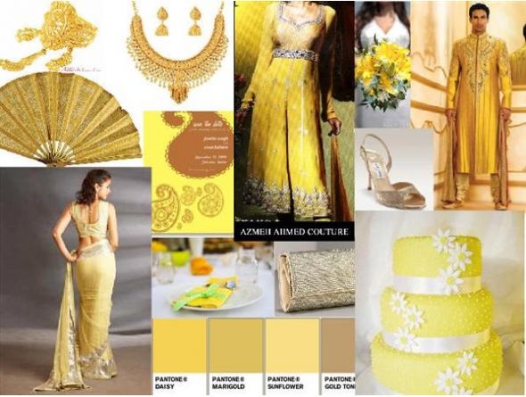 Yellows & Golds - Indian Springtime Inspiration Board : wedding indian wedding south asian bride magazine Sab Yellowgold