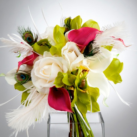 Need an opinion on Bouquets! :  wedding flower bouquet pink help bridesmaids BP 1047 A
