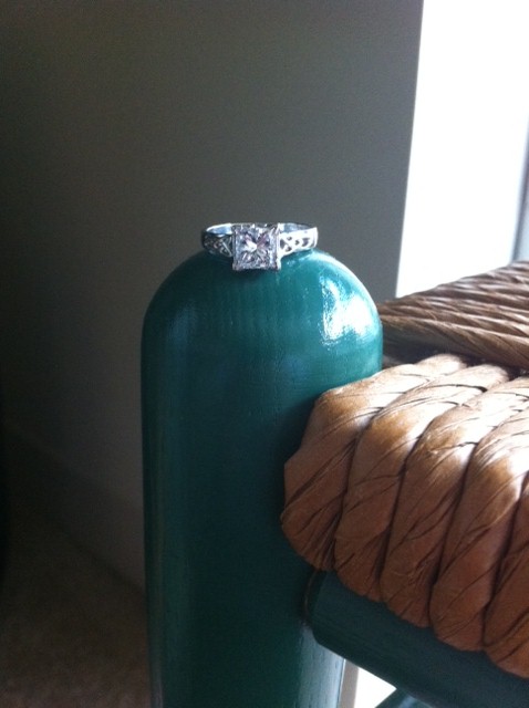 Show me your Princess Cut E-Rings 1 ct. or smaller!! :  wedding E Ring On Chair