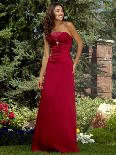 MOH dress too sexy? : wedding bridesmaids dress 2107Z Front Red 370x495