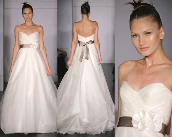 Would this bridesmaid dress color overpower my gown? :  wedding Amsale Wedding Dress