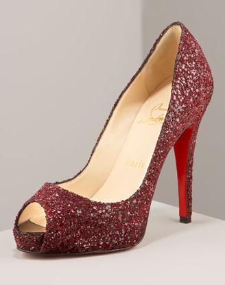 Red Shoe Brides :  wedding Louboutin Oxblood