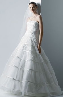Who designed your wedding dress?? :  wedding dress brand Cwg344 Davids Bridal Wedding Dress Primary
