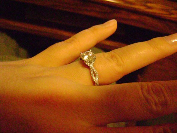 Diamonds on the prongs :  wedding ring engagement ring prongs diamonds Ring1
