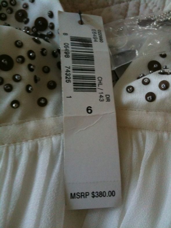 BCBG White/Cream Halter Dress with TAGS. never worn :  wedding sexy gorgeous dress halter bcbg nwt size 6 IMG 3269