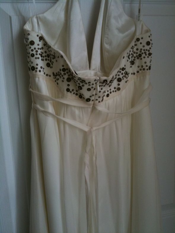 BCBG White/Cream Halter Dress with TAGS. never worn :  wedding sexy gorgeous dress halter bcbg nwt size 6 IMG 3271