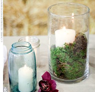 Vase filler ideas? :  wedding Moss Inside Vase