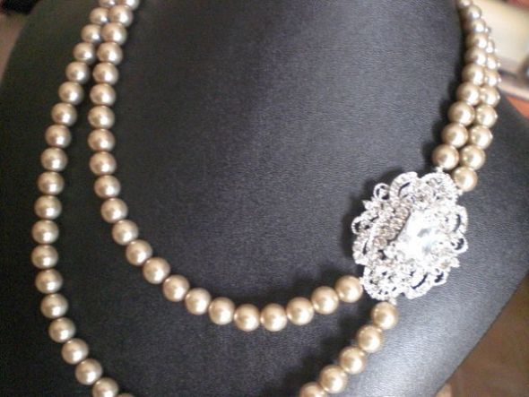 Does this pearl necklace match? : wedding pearl necklace Necklace Style